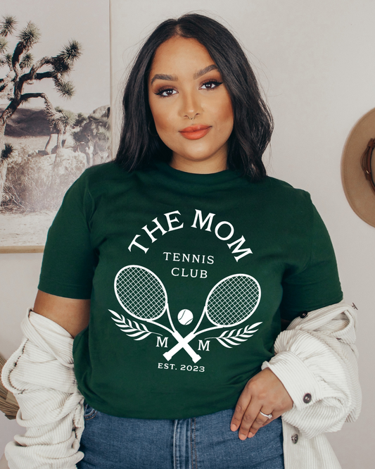The Mom Tennis Legends Forest Green Graphic Tee
