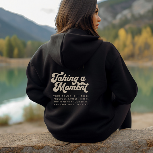Women's Retro Graphic Taking A Moment Hoodie