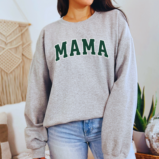 Women's Mama Varsity Graphic Pullover Sweatshirt
