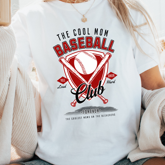 Women's The Cool Mom Baseball Club Graphic Tee