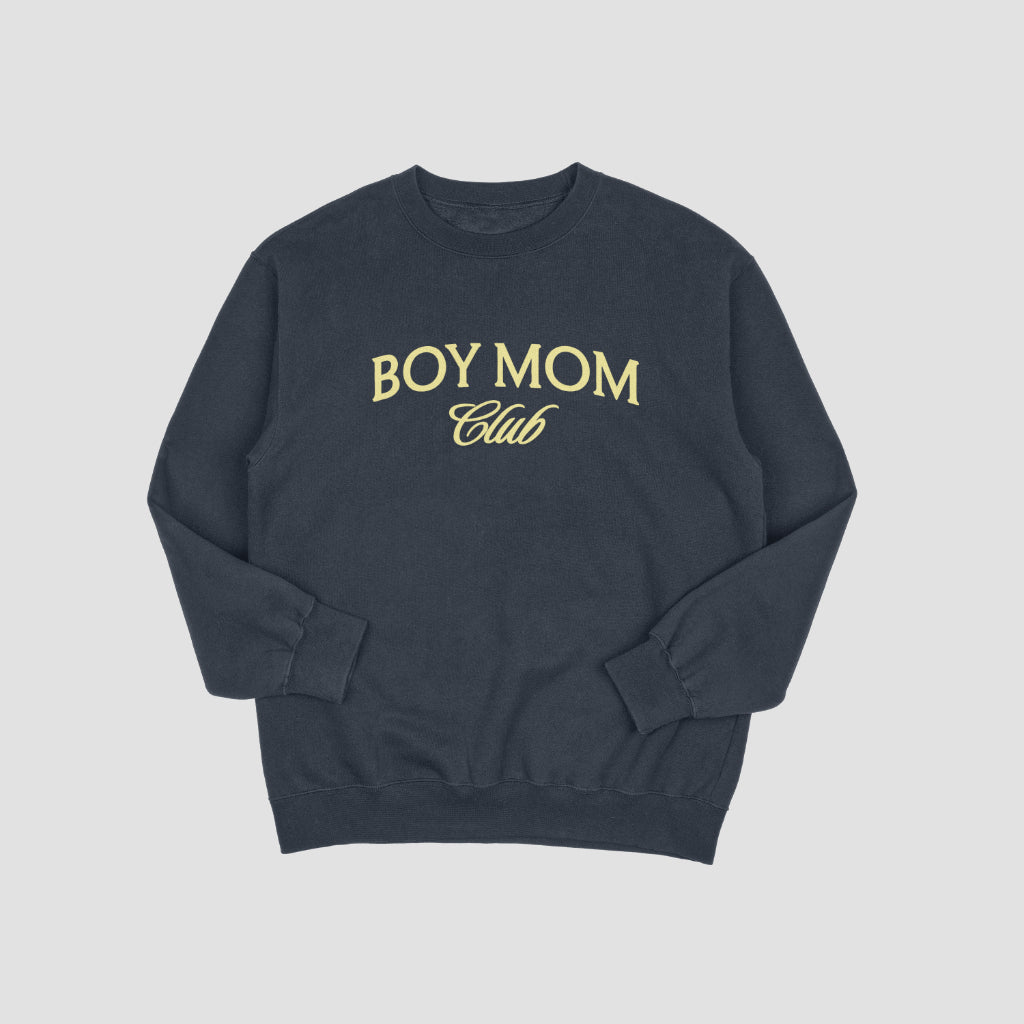 Boy Mom Club Navy Blue Everyday Crewneck Sweatshirt