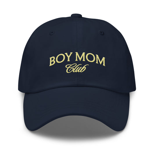 The Boy Mom Crew: Embroidered Hat Navy Blue