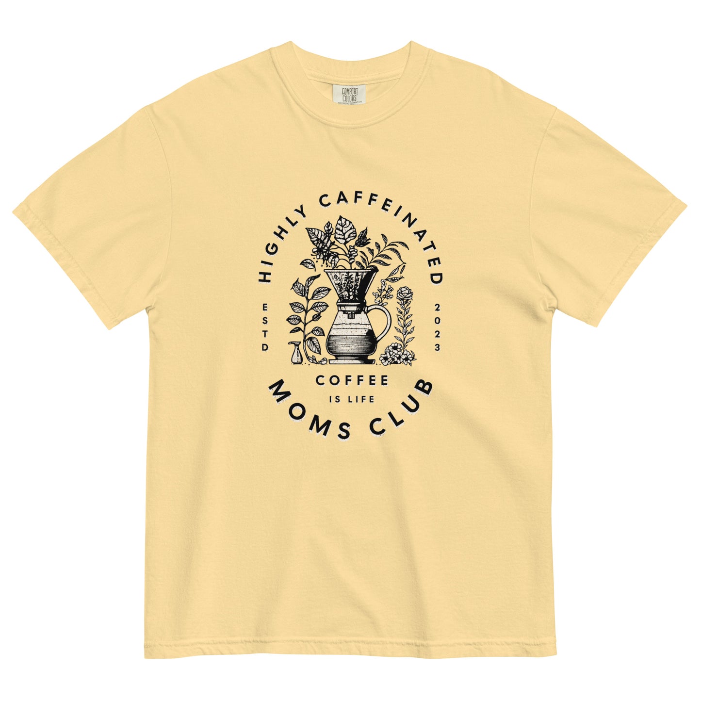 Women's Highly Caffeinated Moms Club Graphic Cotton Tee