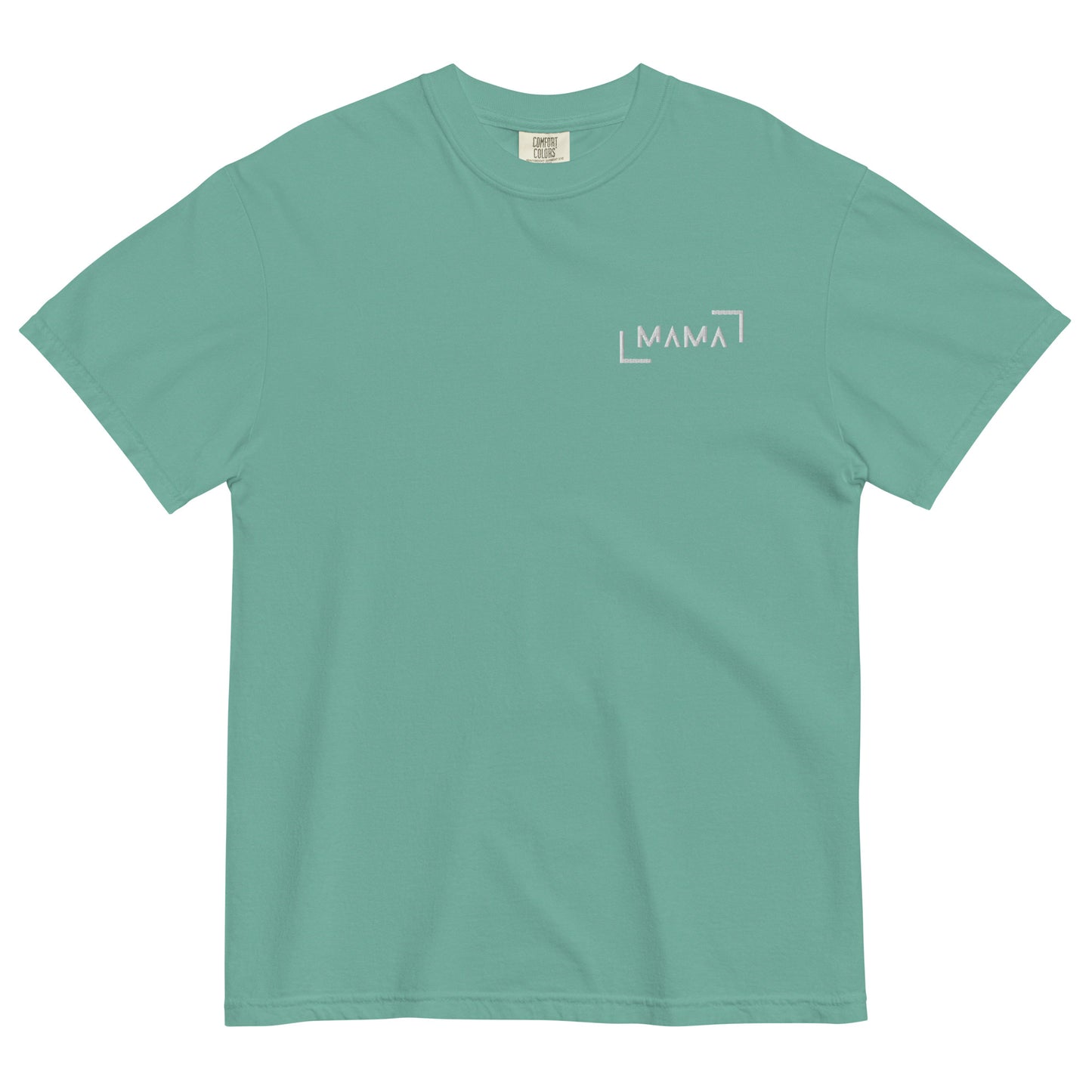 Women's Embroidered "Mama" Glyph Font Cotton Summer Tee