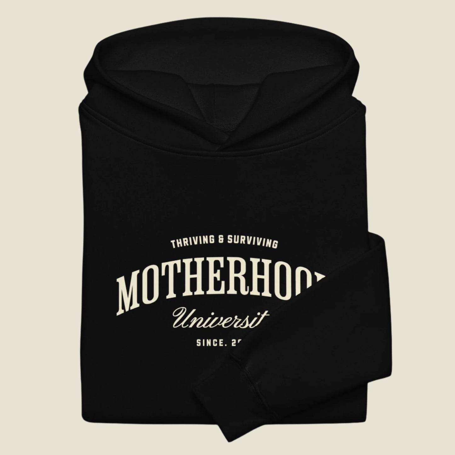 Thriving and Surviving Motherhood University Everyday Fleece Hoodie-Black & Forest Green