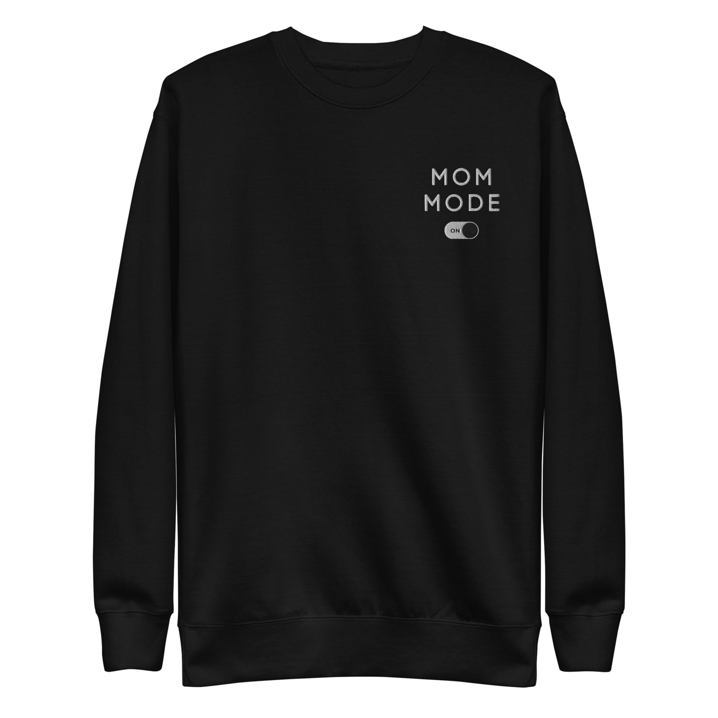 Mom Mode Embroidered Sweatshirt Black